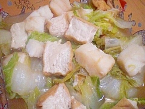 「とろカレイと厚揚げ、白菜の煮物」　　　　♪♪